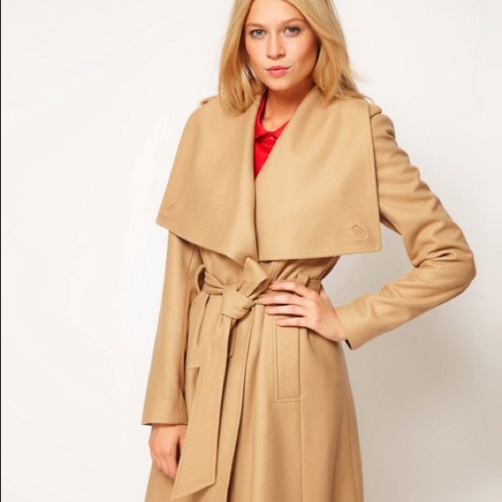 Ted Baker Camel Wrap coat US8